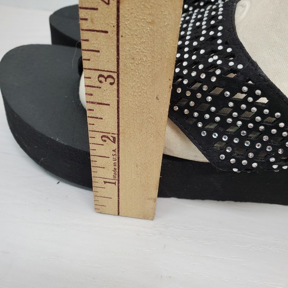 Skechers Yoga Foam Beeded Flip Flops Womens 9 Boho Fast Shipping - Picture 6 of 14